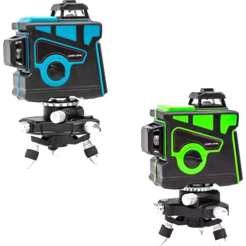 12 Lines 3D Green Laser Level Self-Leveling 360 Degrees Horizontal And Vertical Cross Lines Green Laser Line With Tripod Battery