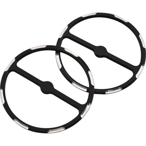 Motorcycle Aluminum Inner Fairing Trim Kit Black Burst Front Speaker Trim Grill Cover for Harley FLHT FLHX FLHTC 1996-2013