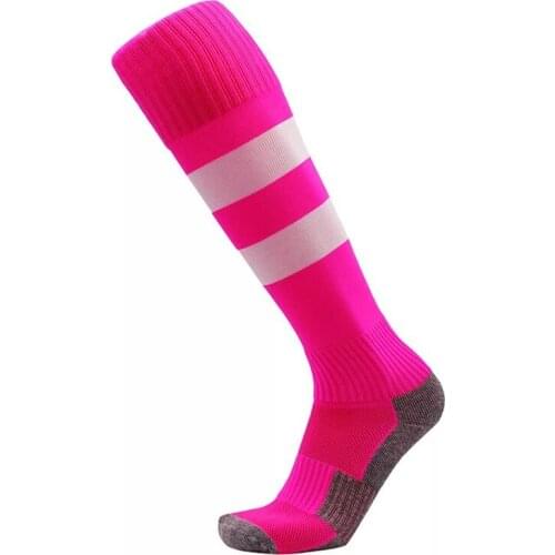 Knitted Pink hockey socks in stock with 3 sizes CY004