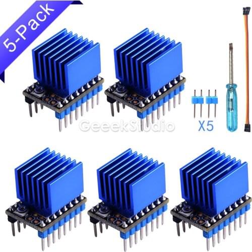 5-Pack 3D Printer Parts TMC2209 UART Stepper Motor Driver Mute Driver replace LV8729 3D printer driver board