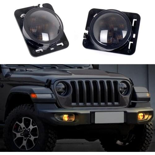 Durable 2Pcs High-quality Yellow Light Fender Side Marker Lamps LED Side Marker Lights Waterproof