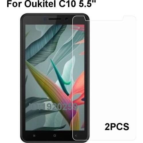 2PCS Oukitel C10 Tempered Glass 9H High Quality Protective Film Explosion-proof Screen Protector For Oukitel C10