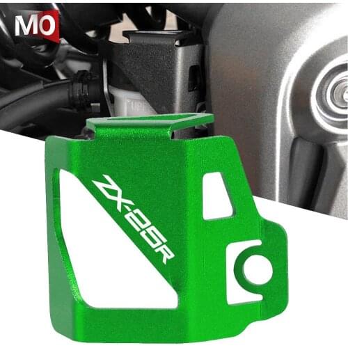 Motorcycle CNC Aluminum Rear Brake Fluid Reservoir Guard Cover Protector Cap For Kawasaki NINJA ZX-25R ZX 25R ZX25R 2020 2021