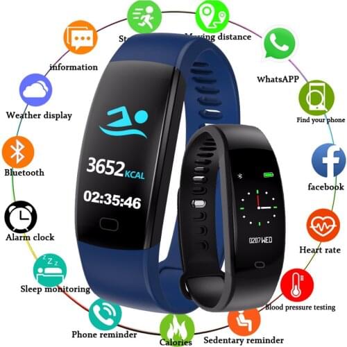CHENXI New Smart Bracelet Wristband Men Color Screen Smart Watches Male Digital Smart Wristwatches F64 Bluetooth For iOS Android