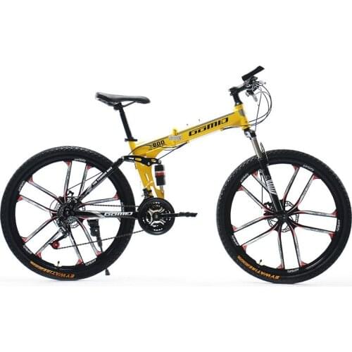 Mountain Bike 27 Speed Adult One Wheel Speed Folding Double Shock Absorbing Cross Country Men and Women Bicycle