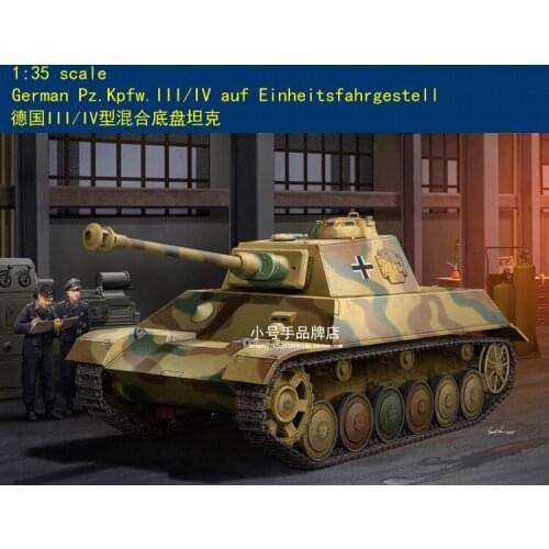HobbyBoss 80150 1/35 German Pz.Kpfw.III/IV Tank DIY Model Kit Static Armored Car TH18378-SMT6