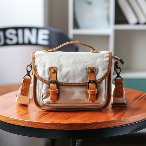 Canvas Shoulder Messenger Bag Retro Wild Fashion Trend Handbag Daily Commuting Large Capacity