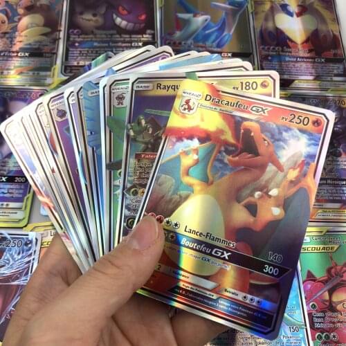 20-300 PCS French Version Language Pokemon Card Battle Game Card 140GX 60V Vmax 60Tag 20EX 20MEG For Kids