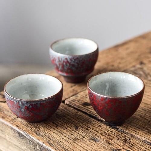 LUWU ceramic teacups and saucers chinese kung fu cup drinkware