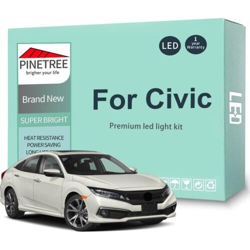 Led Interior Light Kit For Honda Civic EG EK 3D 4D 5D 10th Sedan Coupe Hatch 1992-2016 2017 2018 2019 2020 Canbus No Error