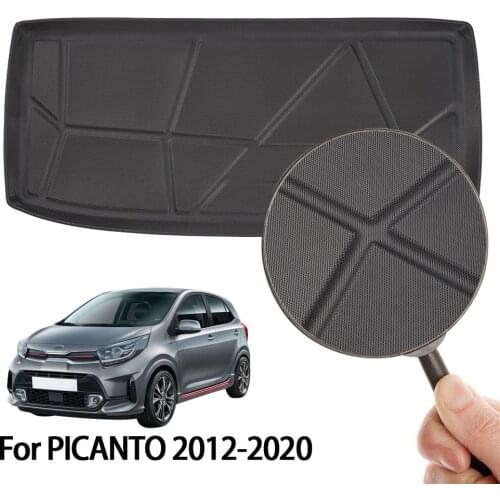 Rear Boot Cargo Mat Fit for KIA PICANTO 2012-2020 Black Rubber Car Trunk Liner Cover Protector