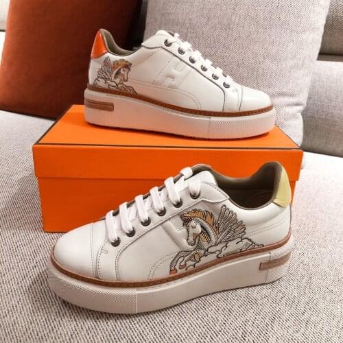 Shoes Women Autumn Genuine Leather Platform Sneakers New Animal Prints Casual Designer Shoes Round Toe Lace-up Zapatos De Mujer