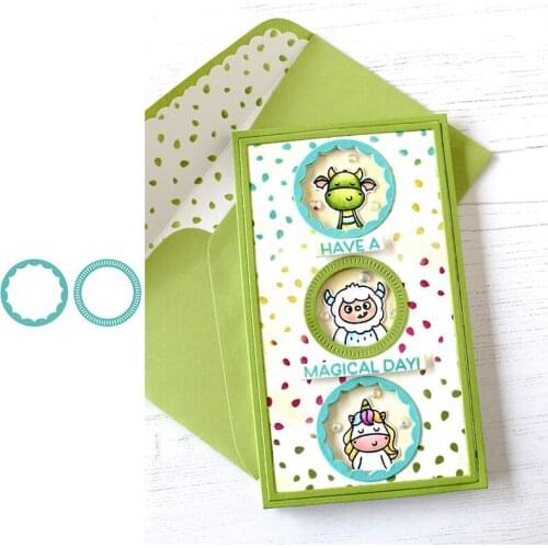 Circle Dies New Arrival 2021 Metal Cutting Die Scrapbooking DIY Decoration Craft Embossing Stencil Stansmallen Achtergrond