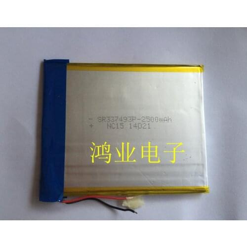 3.7V polymer lithium battery 337493P 2500MAH 7 inch flat M70 X5 T7S and other digital products Rechargeable Li-ion Cell
