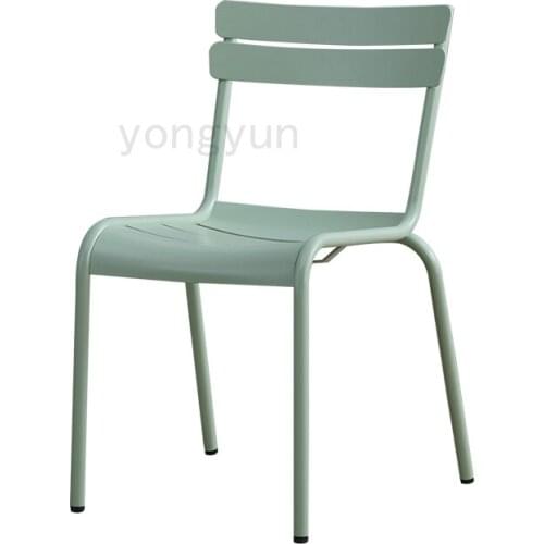 Minimalist modern dining room furniture dining chair Metal aluminium Leisure chair Balcony garden Nordic furniture Coffee chair