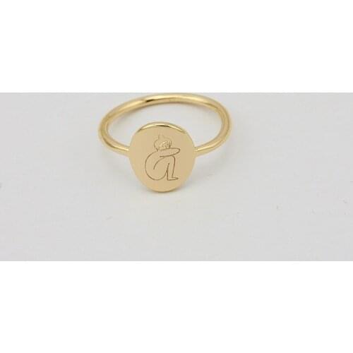 Fashion Personalized Stackable Custom Logo Thin Band Dainty Engraved Customized Ring