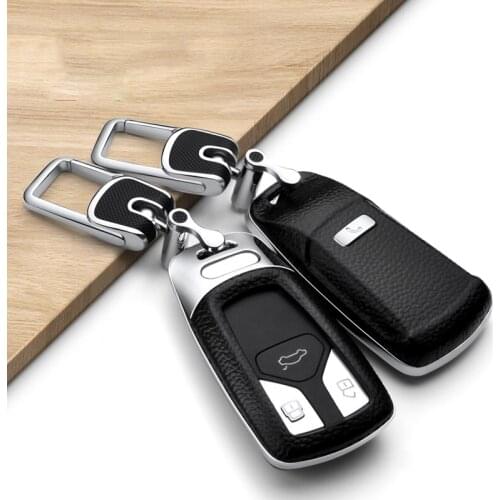 2019 New Car Key Case Cover/ Key Shell Holder For Audi A4 B9 Q7 4m TT TTS 8s 2016 2017 Auto Smart Key Accessories