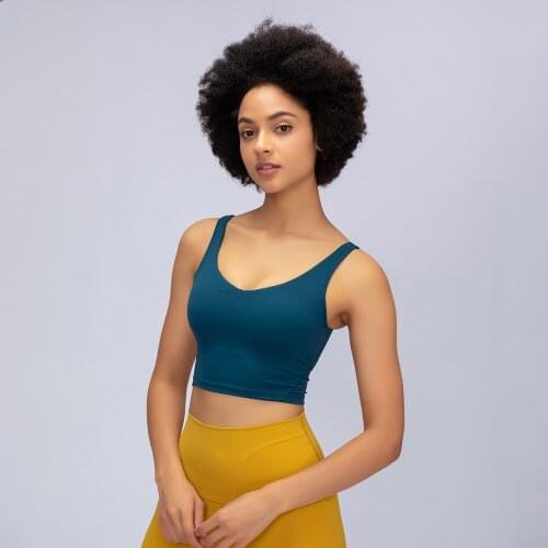 2021 New Fabric Nylon Breathable Women Yoga Tops Bra Solid Color Sexy Sportswear Outdoor Clothes vest U-shaped beauty back