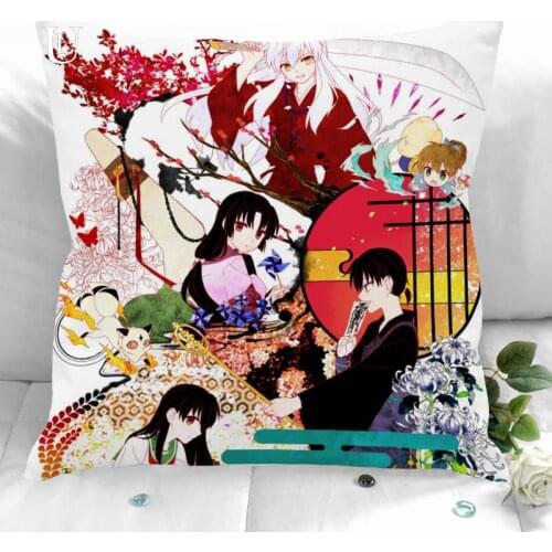 New Custom Inuyasha Pillowcases Printed Square Pillowcase Home Decorative Zipper Pillow Cover 35X35cm40X40cm(One Side)