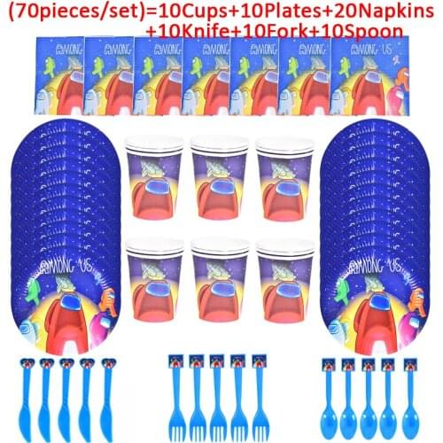 Wholesele Adult Kids Favors Among party set Baby Shower Birthday Party Decorations Supplies Paper Cup/Plates/Napkins Tableware