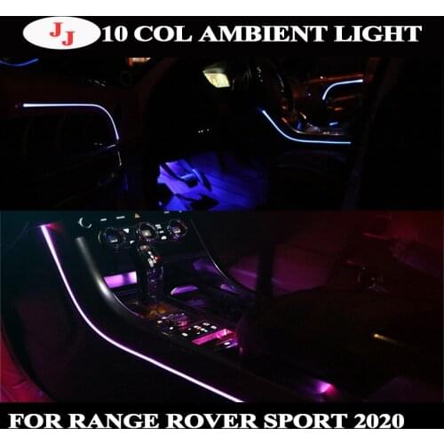 Fit for Range Rover sport 2020 Atmosphere Light Car led Ambient Light 10 Colors Car Decoration Ambient Lamp