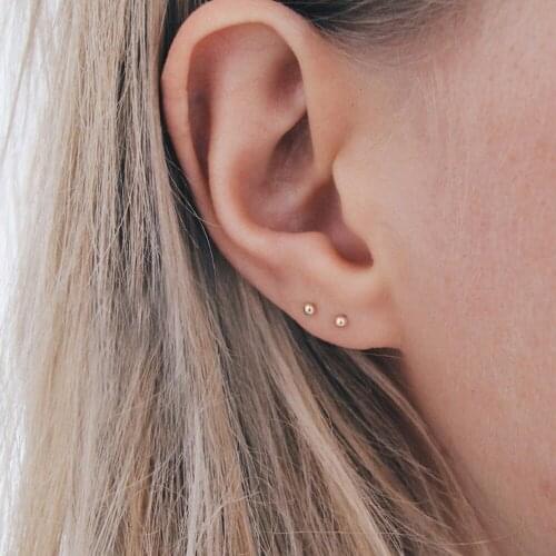 Simple Stud Earrings Women Korean Geometric Stainless Steel Earings Fashion Jewelry