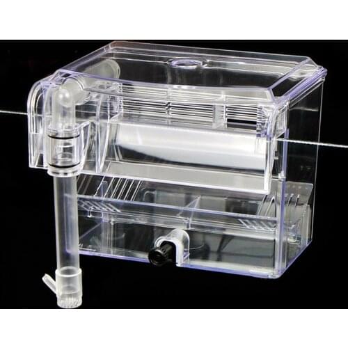 Transparent External Aquarium Breeding Box Wall Mount Hanging Fish Tank Isolation Box With Water Pump Fish Bowl Incubator