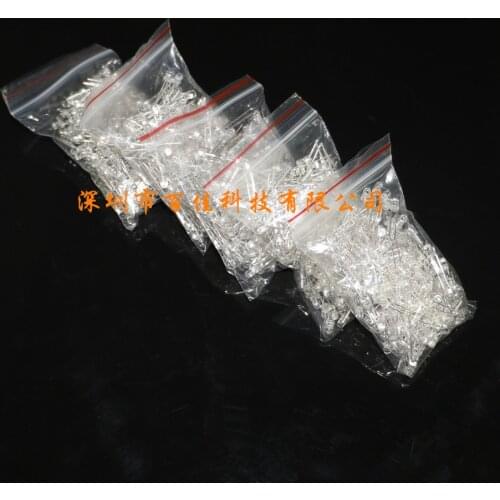 Transparent 1000Pcs F3 3mm light-emitting diode, blue, green, yellow, red and white round high-brightness LED lamp bead set