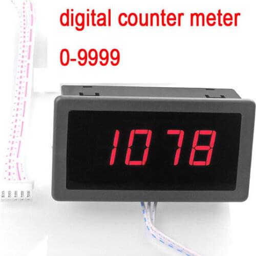 Intelligent digital led display counter electronic counter 0-9999 panel meter 12v 24v