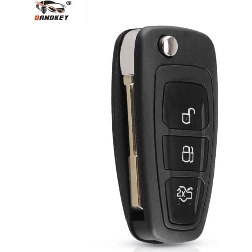 Dandkey 3 Buttons Flip Folding Remote With FO21 Blade Fob Car Key Shell Cover Case For Ford Focus Mk1 Mondeo Transit Case Shell