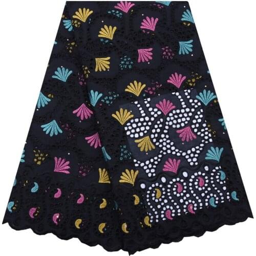 Special Style African Swiss Voile Lace In Switzerland Holes Swiss Cotton Lace Fabric With Stones For Nigerian Daily Dress F1764