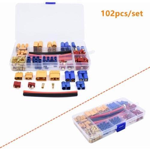 T Plug / EC3 / EC5 / XT60 / XT90 / 3.5mm Banana Connector Male / Female Heat Shrink Tubes for RC Car FPV Drone Lipo Battery