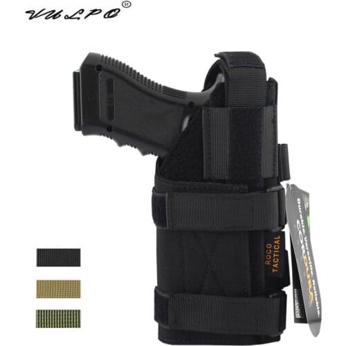 VULPO Tactical Gun Holster Molle Modular Belt Pistol Holster for Right Handed Shooters Glock 17 19 22 23 31 32 34 35