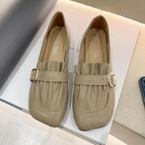 Shoes Woman Elegant Shallow Mouth Casual Female Sneakers All-Match Square Toe Flats New Comfortable Boat Cute Dress