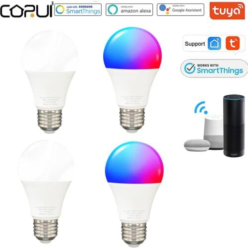 E27 Wifi Smart LED RGB Bulbs Infrared Remote Control Lamp Or Bluetooth Wireless Connection Dimmable Light Bulb 10W IOS Android