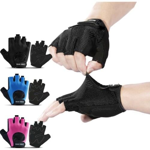 Cycling Gloves Sponge Pad Half Finger Motorcycle MTB Gloves Breathable Outdoor Fitness Mittens Men Women Bicycle Glove
