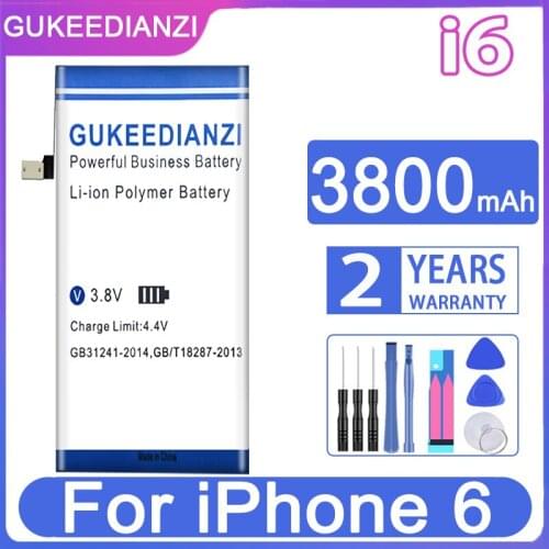 GUKEEDIANZI Replacement Battery i6 3800mAh For Apple iPhone 6 iPhone6