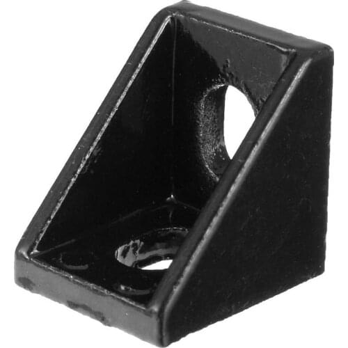 10Pcs 2020 Black Aluminium Angle Corner Joint 2020 Series Aluminum Extrusion 20x20mm Right Angle Bracket Furniture Fittings