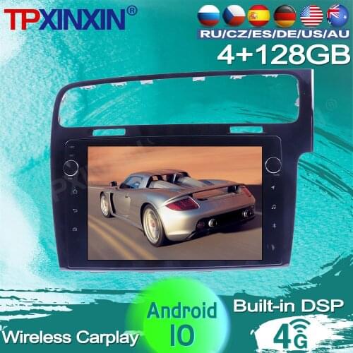 128G For Volkswagen Golf RHD 2014 - 2018 Android 10 Car Radio Tape Recorder video Multimedia Player GPS Navigation Vioce Control