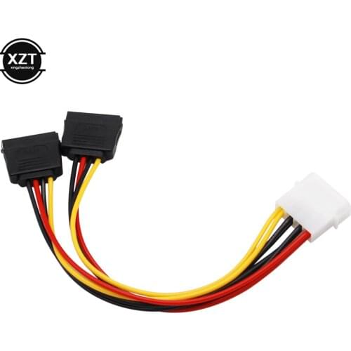 4Pin IDE Molex To 2 ATA SATA Power Supply Y Splitter Hard Drive Extension Cable Aug9 Professional Factory Price Drop Shipping