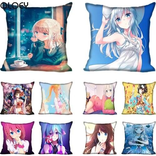 Anime Girl Hot Sale Cushion Cover High Quality New Year Cushion Cover Decoration Cushion Cover Water Drop Wedding Decoration