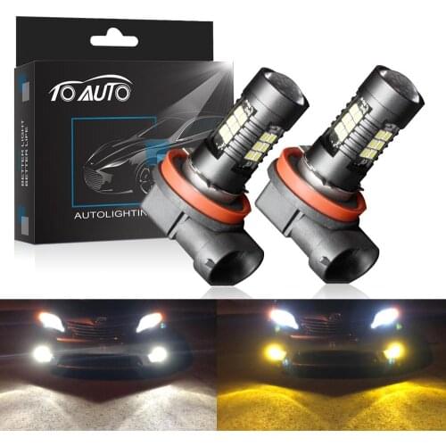 2PCS LED Car Bulbs H8 H11 HB3 9005 HB4 9006 21 SMD 3030 Super Bright Auto led bulb lamp 6000K Fog Lights Cars Driving Lamps DRL