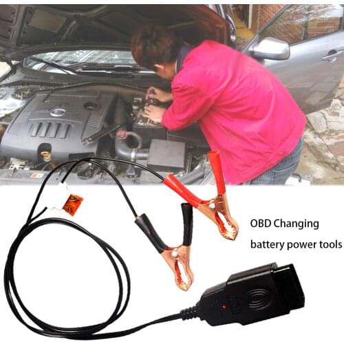 Vehicle ECU Emergency Power Supply Cable Memory Saver OBD Changing Battery Power Tools Replace Battery Leakage Detector