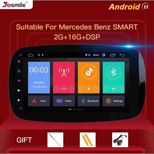 DSP 1 din Android 11 Car Multimedia Player For Mercedes Smart Fortwo 2015 2016 2017 Radio GPS Navigation Stereo Audio Head Unit