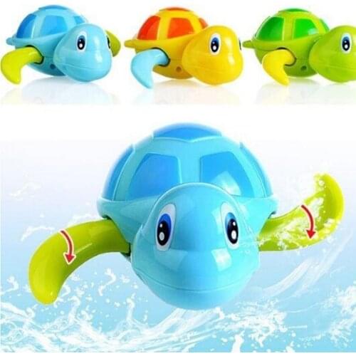 Baby Bath Swimming Water Toy Turtle Tortoise Floating Wind-up Bathtub Pool Toys for Infant Kid Children Educational Bathing Toy