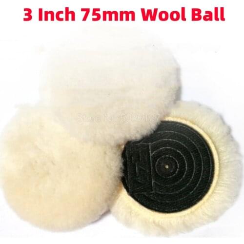1Pcs 3 Inch 75MM Polishing Pad Wheel Soft Wool Ball Abrasive Tool Car Body Discs Felt Pads Waxing Buffing Auto Paint Care
