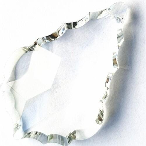 Hot selling 10pcs 76mm Clear Maple leaf K9 Crystal Faceted Chandelier Pendants (Free Rings) For Garden Suncatchers Wedding Decor