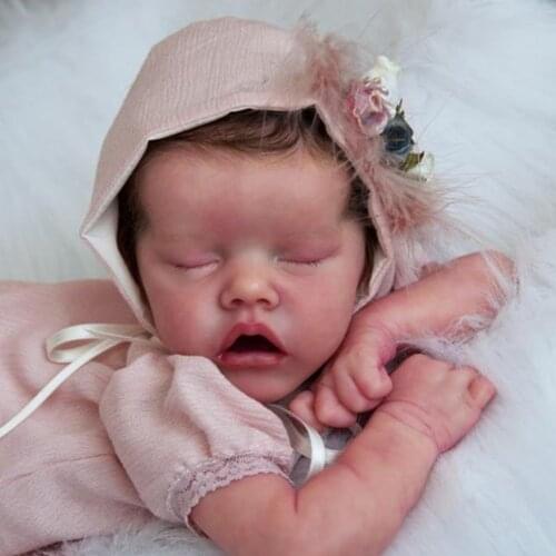 HoomaiReborn Baby Doll 17 Inches Lifelike Newborn Baby Vinyl Unpainted Unfinished Doll Parts DIY Blank Doll Kit