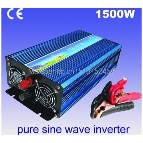 Inverter 1500w pure sine wave max 3000w power DC 12V/24V/48V to AC 110V/220V for home use