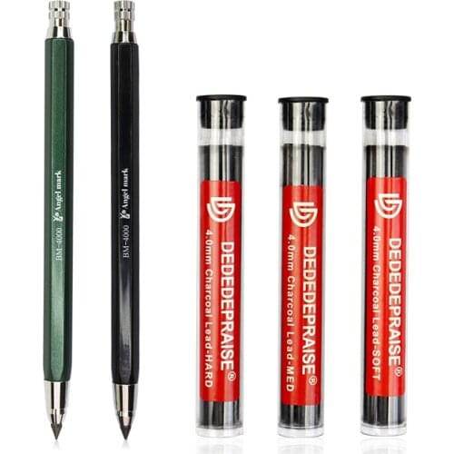 4mm Sketch Drawing Mechanical Pencil Automatic Charcoal Pencils For Students Kids Gift Stationery Supplies TR-4000 Art Pencil